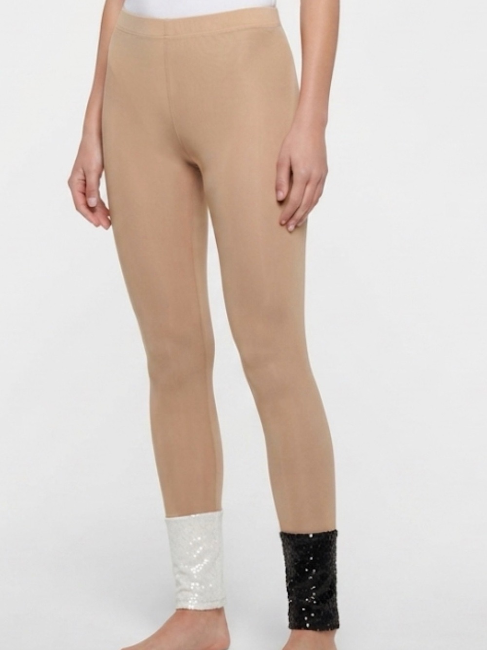 NWOT ⚜️🖤⚜️ Costume dept. mesh see through nude leggings sequin bottoms